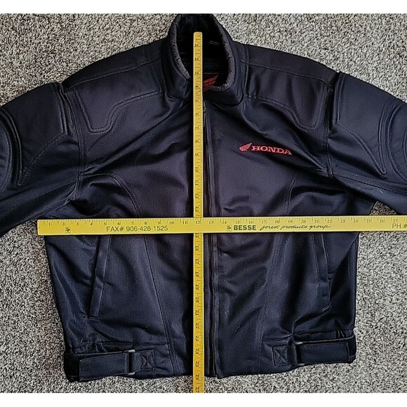 Honda Motorcycle Padded Jacket Men XL Rider Collection Intersport Black EUC - Picture 3 of 11